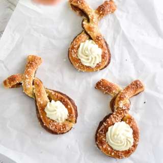 Easter Pastry Bunnies with Nutella and Mascarpone Honey Cream