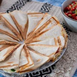Spicy Sausage Quesadilla with Fresh Tomato Salsa