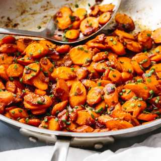 Sauteed Carrots with Bacon Dijon Dressing