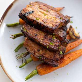 Honey Glazed Fried Pork Belly with Carrots