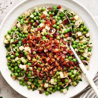 Thanksgiving Peas (with Pear and Pancetta)