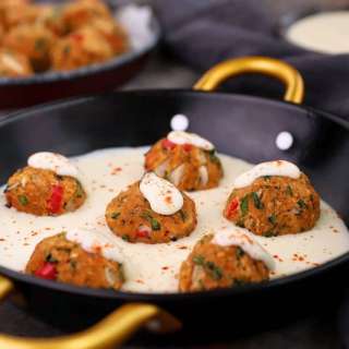 Greek Tuna Meatballs in Yogurt Sauce (Giouvarlakia)
