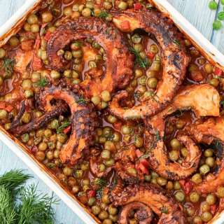 Greek Sweet Peas with Octopus (Arakas Laderos)