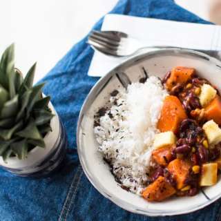 Spicy Sweet Potato Chili with Pineapple