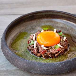 Seared Dry Aged Hanger Steak Tartare