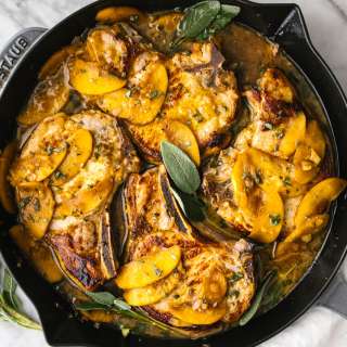 Pork Chops with Apples & Sage