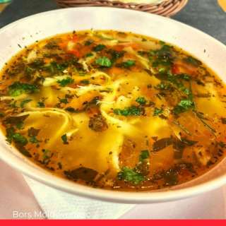 Romanian Chicken Soup/ Borș de găină cu tăieței