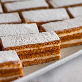 Romanian Albinita/Honey Cake With Plum Jam & Cream Filling