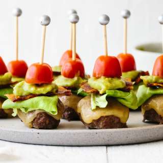 Guacamole Bacon Burger Bites