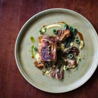 Chicken with Mushroom Puree & Rapeseed Emulsion