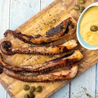 Greek Grilled Octopus with Lemon Sauce