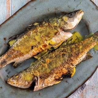 Grilled Sea Bass (Greek Style)