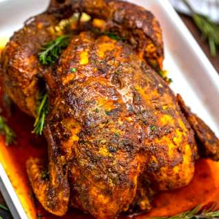 Garlic Herb Butter Roasted Chicken