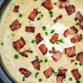 Slow Cooker Ham and Potato Soup