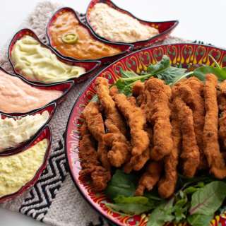 Chicken Fingers with 6 Mayo Dipping Sauces