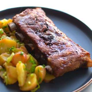 Honey Glazed Pork Ribs with Potato Salad & Celery