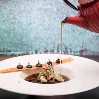 Mushroom Consommé with Mushroom Dumplings