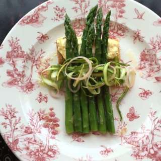 Asparagus Salad, Meyer Lemon Dressing & Egg Salad Crostini