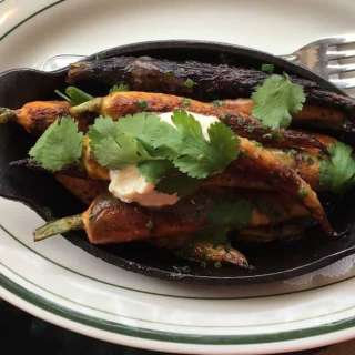 Roasted Peewee Carrots, Orange Miso Glaze & Tofu Puree