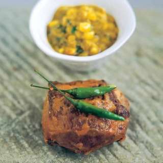 Rajasthani Roast Rump of Lamb with Corn Sauce