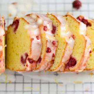 Glazed Raspberry Lemon Loaf Cake