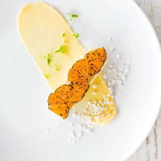 Yoghurt Pelte with Lemon Curd and Mandarin