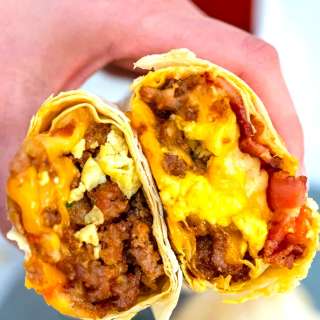 Sausage Egg and Cheese Breakfast Burrito