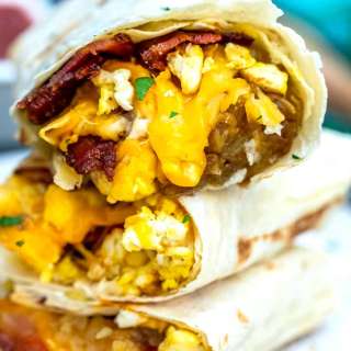Bacon Egg and Cheese Breakfast Burrito