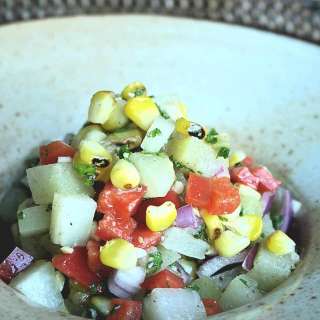 Chayote and Grilled Corn Salad