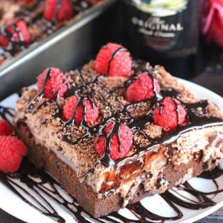 Chocolate Baileys Poke Cake