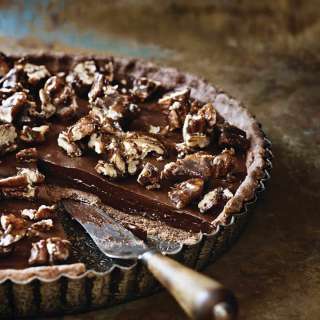 Sea-Salted Chocolate & Pecan Tart