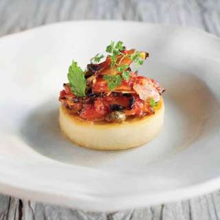 Tomato-Braised Abalone With Farinata