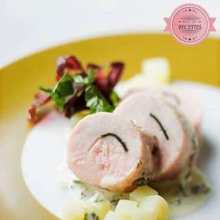 Poached Guinea Fowl Supreme with Wakame Seaweed Cream