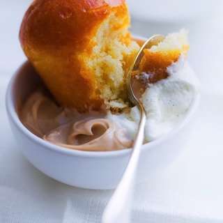 Rum Baba with Chestnut Cream and Whipped Cream
