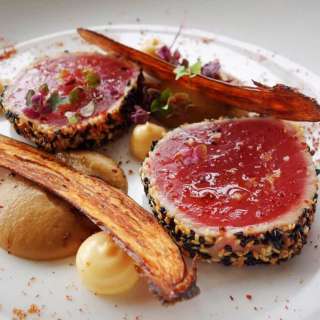 Sesame Tuna Recipe with Miso Eggplant & Citrus Mayonnaise