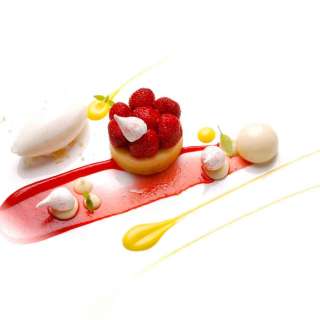 Strawberry Cheesecake with Yuzu & Meringue