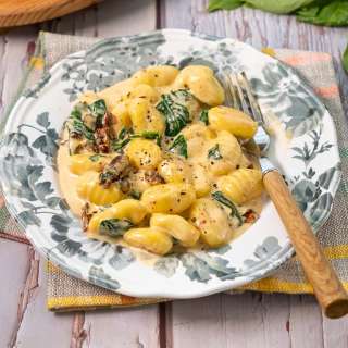 Homemade Gnocchi with Goat Cheese & Dried Tomatoes