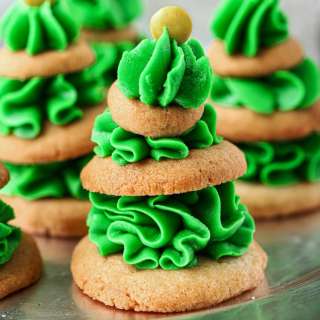 Homemade Christmas Tree Cookies with Vanilla