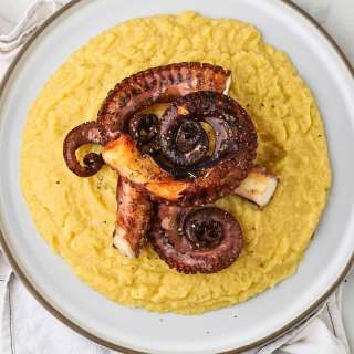 Greek (Santorini) Fava with Octopus