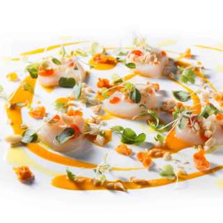 Scallop Crudo With Carrot Vinaigrette