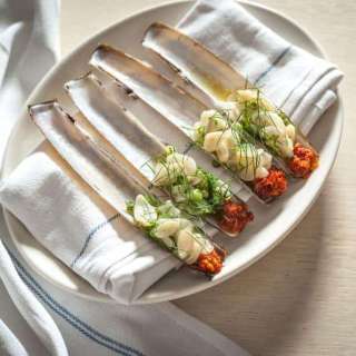 Razor Clams with Fennel and Pickled Chiles