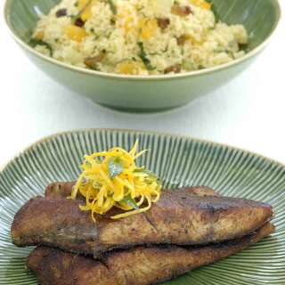 Spiced Snapper on Citrus and Mint Couscous