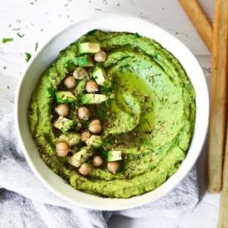 Avocado Hummus with Spinach