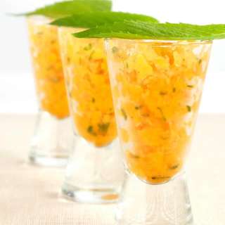 Peach and Mint Granita