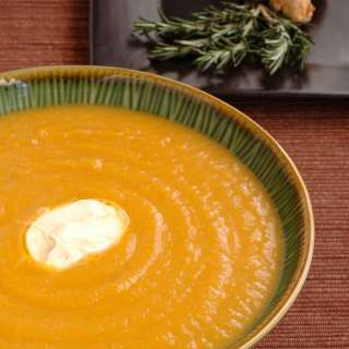 Butternut Pumpkin Soup with Rosemary and Ginger