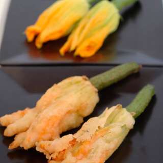 Stuffed Zucchini Flowers with Feta and Capers