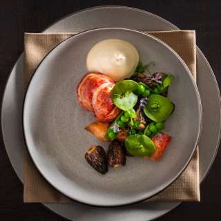 Poached Lobster with Snap Peas and Morels
