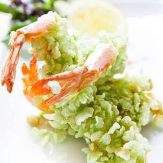Green Rice Fried Prawn