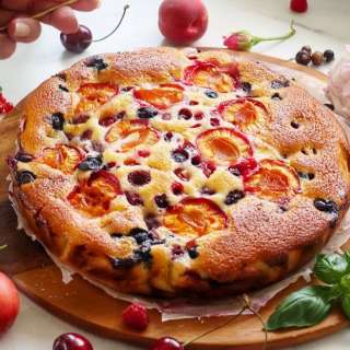 Easy Summer Fruit Cake with Yogurt