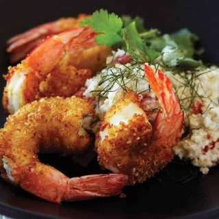 Buttermilk Shrimp with Coconut Quinoa